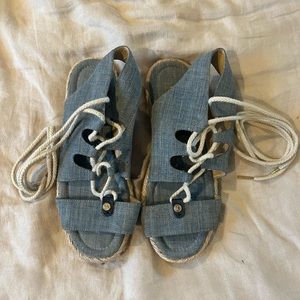 Michael Kors Denim Wrapped Sandals